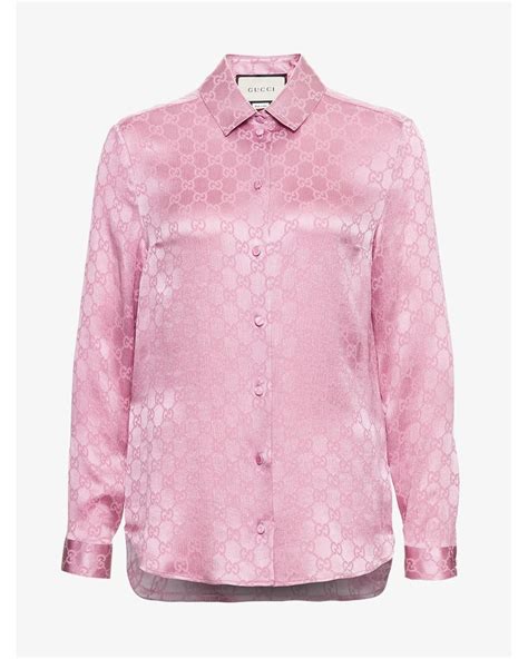 gucci rose t shirt|gucci silk crêpe shirt.